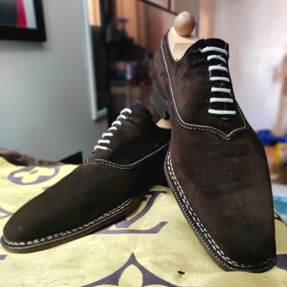 Sutor mantellassi brown suede oxfords - Picture 4 of 11